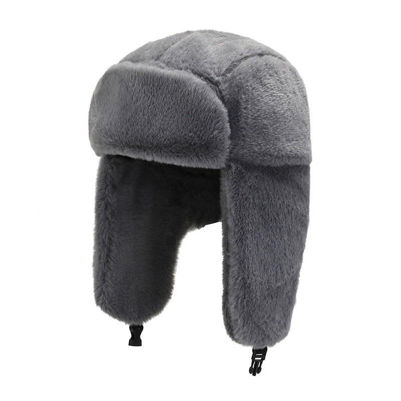 Winter Plush Imitation Rabbit-wool Hat for Women's Windproof Lei Feng Hat Korean Style Thickened Ear Protection Head Hat Cold Warm Cold Hat
