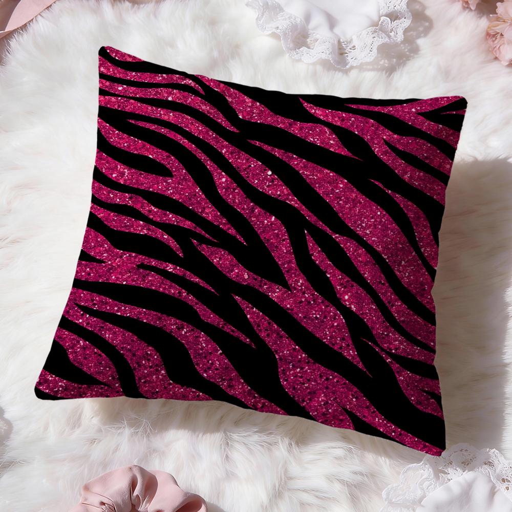 Zebra Texture Cushion Cover Premium Comfort Reversible Pillow Cove Two in One Design for Any Room Car Interior