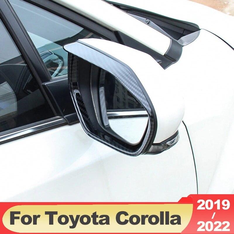 For Toyota Corolla - 2022 E210 12th ABS Car Rearview Mirror Eyebrow Shield Cover Trims Stickers Decoration Accessories