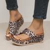 2024 Леопардовые туфли на высоком каблуке на платформе Женская обувь Летние босоножки на танкетке Пляжные шлепанцы 2024 Туфли-лодочки 2024 Шлепанцы Femme Zapatos
