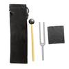 Aluminum Tuning Fork with Wooden Hanmmer Wrench Rag 128/256/512HZ Healing Instrument Tuning Fork Yoga Meditation Relaxation Accessories