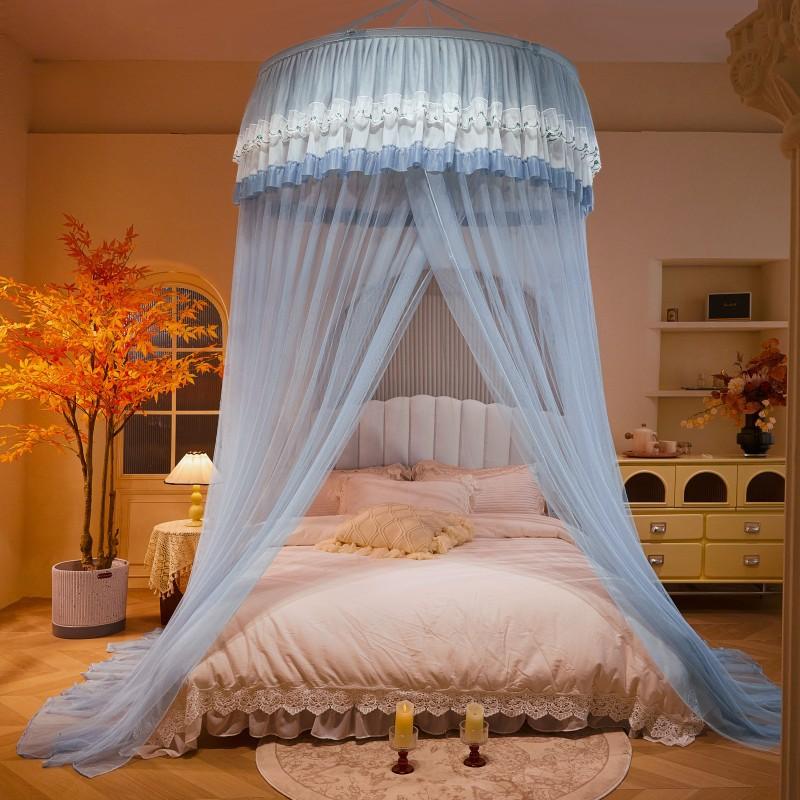 1.2M Children Bed Mosquito Net Girl Round Bed Tent Mosquito Nets Curtain Canopy for Double Bed Mosquito Net Home/Garden