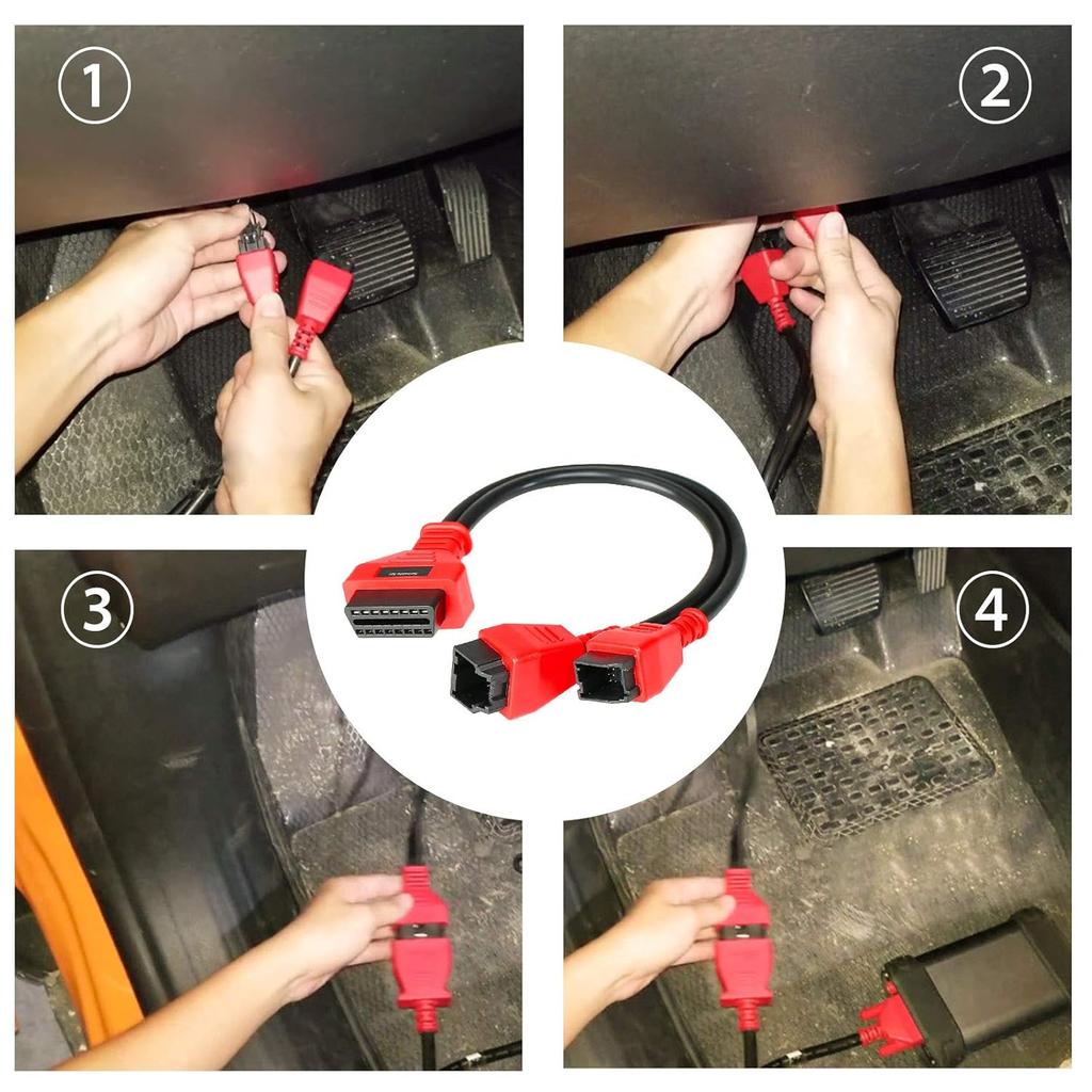 12+8 Adapter Cable For Chrysler FCA 12 8 Gateway Security Bypass Cable For Autel Maxisys Universal Connector For Dodge Ram Jeep