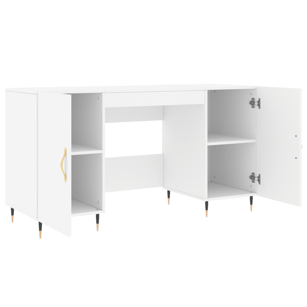 White Desk 140 x 50 x 75 cm Particleboard