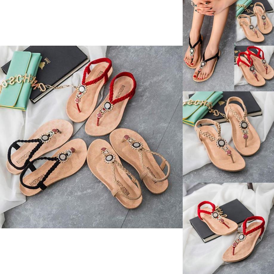 Exquisite Women Bohemia Sweet Beaded Sandals With Premium Artificial Pu Material