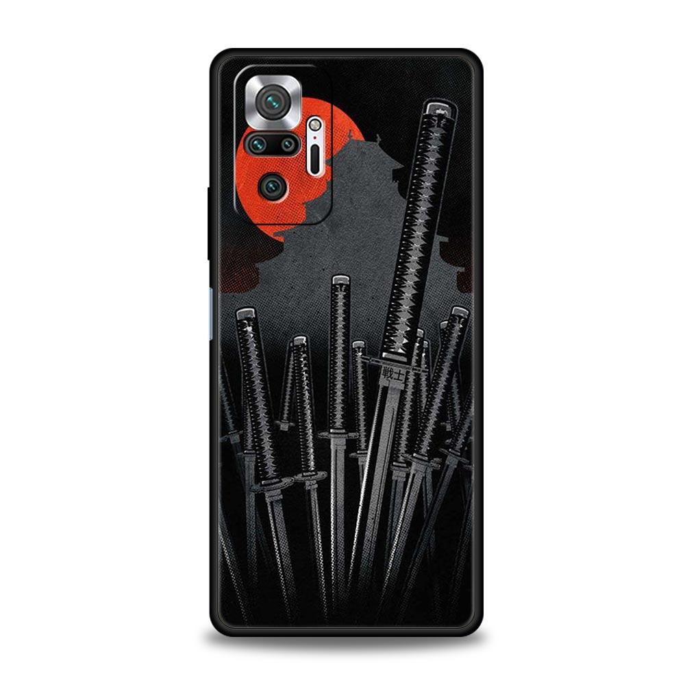 Японский бусидо самурай для Xiaomi Redmi Note 12 5G чехол для телефона 10C 10 11 9 8 Pro Plus 9S 7 8T 9T 9A 8A 9C K50 K40 игровой чехол