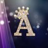 Crown 26 Initial Letters A To Z Brooch Pins Women