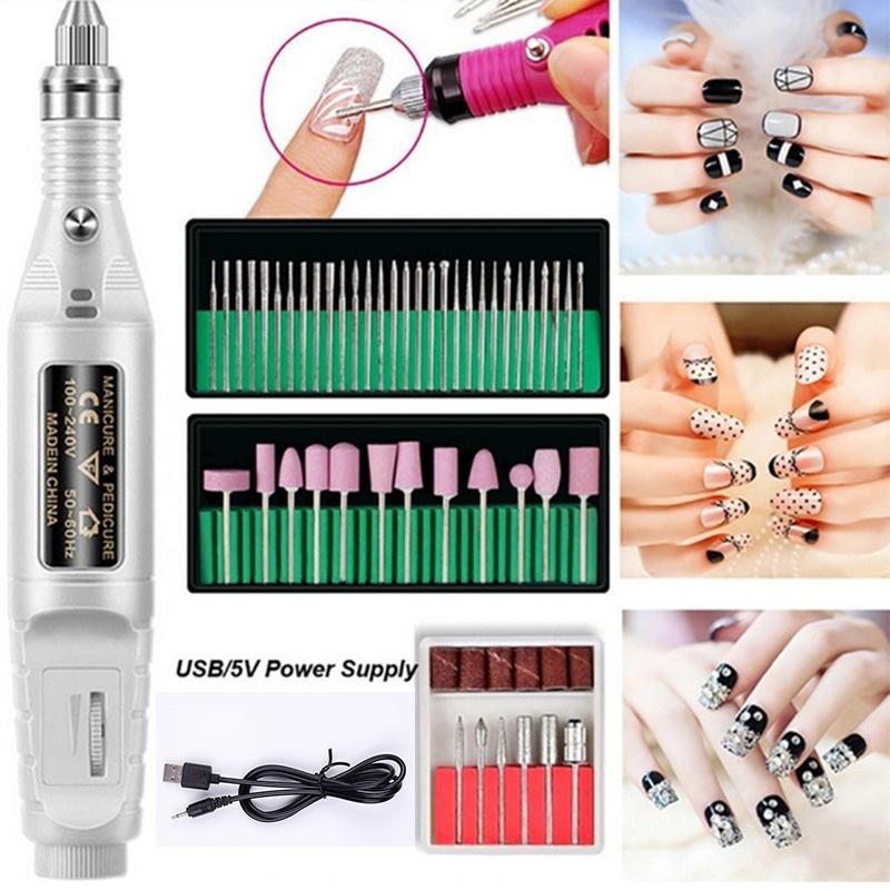 Новая портативная пилочка для ногтей, электрическая дрель для шлифовки и полировки ногтей, инструменты для дизайна ногтей YSL