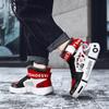 Зимняя теплая детская универсальная спортивная обувь в стиле аниме «Наруто», обувь для скейтборда с граффити, повседневная обувь, обувь для родителей и детей, размеры 31–44