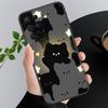 Чехол для телефона Samsung A55 A16 A56 A36 A35 A15 A53 A54 A33 A34 A25 A05S A52 A52S A14 A26 A71 Мультяшные Черные Коты