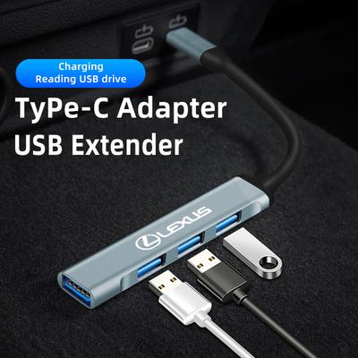 3-портовый USB Type C ХАБ 3.0/2.0 OTG Адаптер Автомобильные Аксессуары Для Lexus FSPORT LBX NX RX 350h 450h ES UX 300e GS GX IS LS LX CT LC