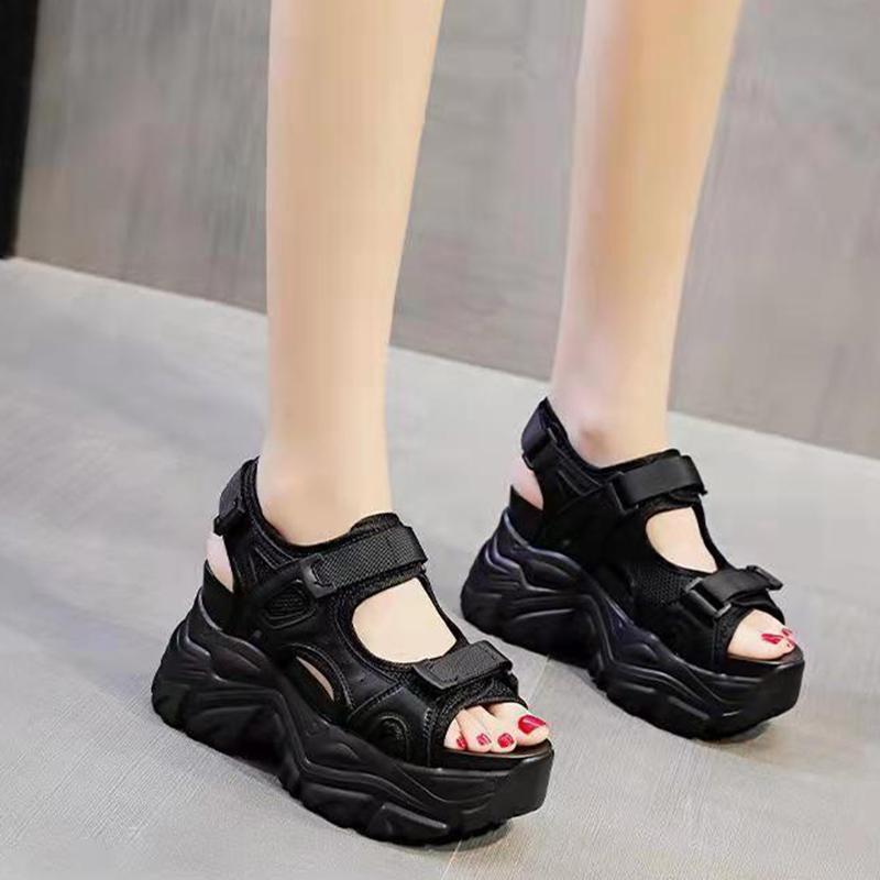 Женские сандалии на платформе, женская обувь, летние женские сандалии на липучке