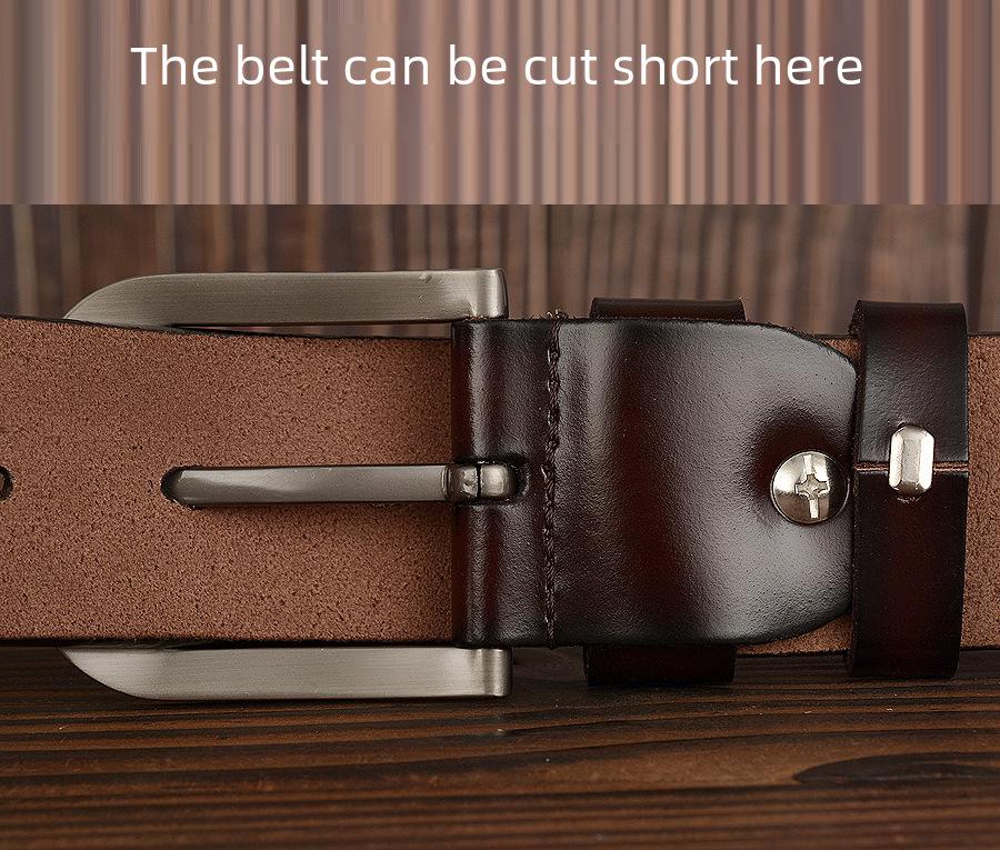 Мужской ремень из цельной коровьей кожи с резным орлом - повседневная пряжка для джинсов