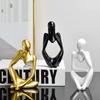 Скандинавская креативная скульптура из смолы - Двуликая (левая и правая стороны) Декор для столика в прихожей дома и гостиной (Мини-роскошное украшение)