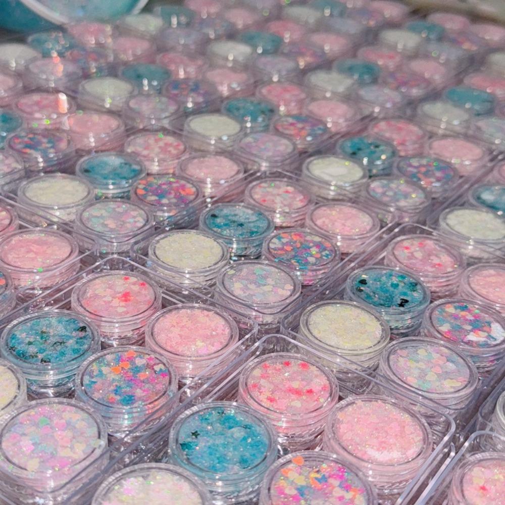 6 шт./набор Блестящий Разноцветный Гель с Блестками для Тела и Ногтей Гель с Блестками Крем Украшения для Лица и Тела