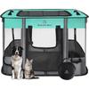 Dog Playpen,Foldable Dog Cat Playpens,Portable Exercise Kennel Tent Crate,Water-Resistant Breathable Shade Cover, Indoor Outdoor