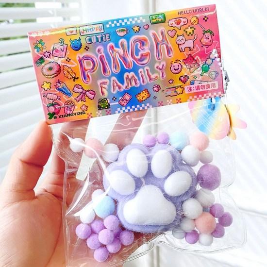 Мягкая кошачья лапка Billy's House, желе для кошек, 4 цвета, один набор, белый, розовый, синий, фиолетовый, популярная корейская игра