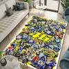 Ковер с принтом для мотоспорта V-VR46, нескользящий, мягкий, для спальни, гостиной, игровой комнаты, подарок на день рождения, декор для дома