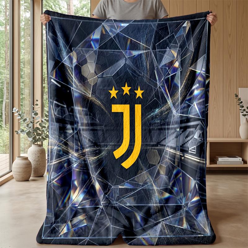 Juventus FC Theme blanket Soft Flannel Blanket Plush Throw Blanket Cozy Sofa Bed Blanket for Home Decor