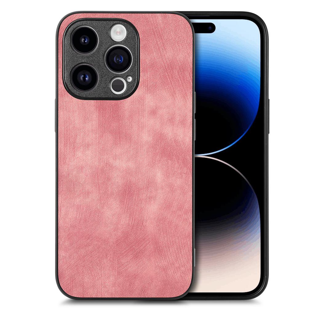 Для iPhone 15 Pro Чехол Противоударный Тонкий Ретро Кожаный Чехол-накладка на заднюю панель телефона