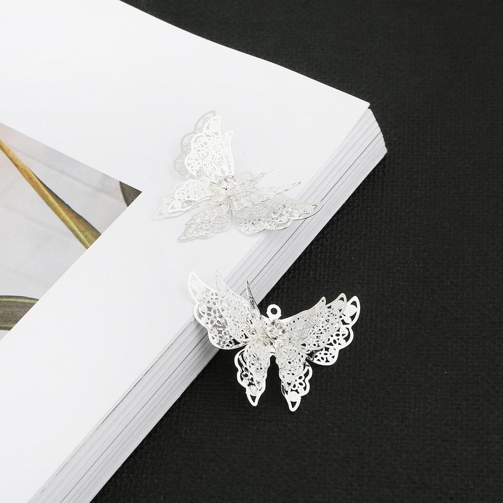 1Pcs 25*35mm Multilayer Butterfly Copper Pendant For Jewelry Making DIY Charm Decoration