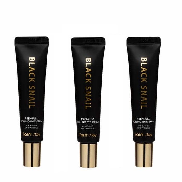 FARM STAY Black Snail Premium Rolling Eye Serum 25 ml (3 options) AUTHENTIC STORE