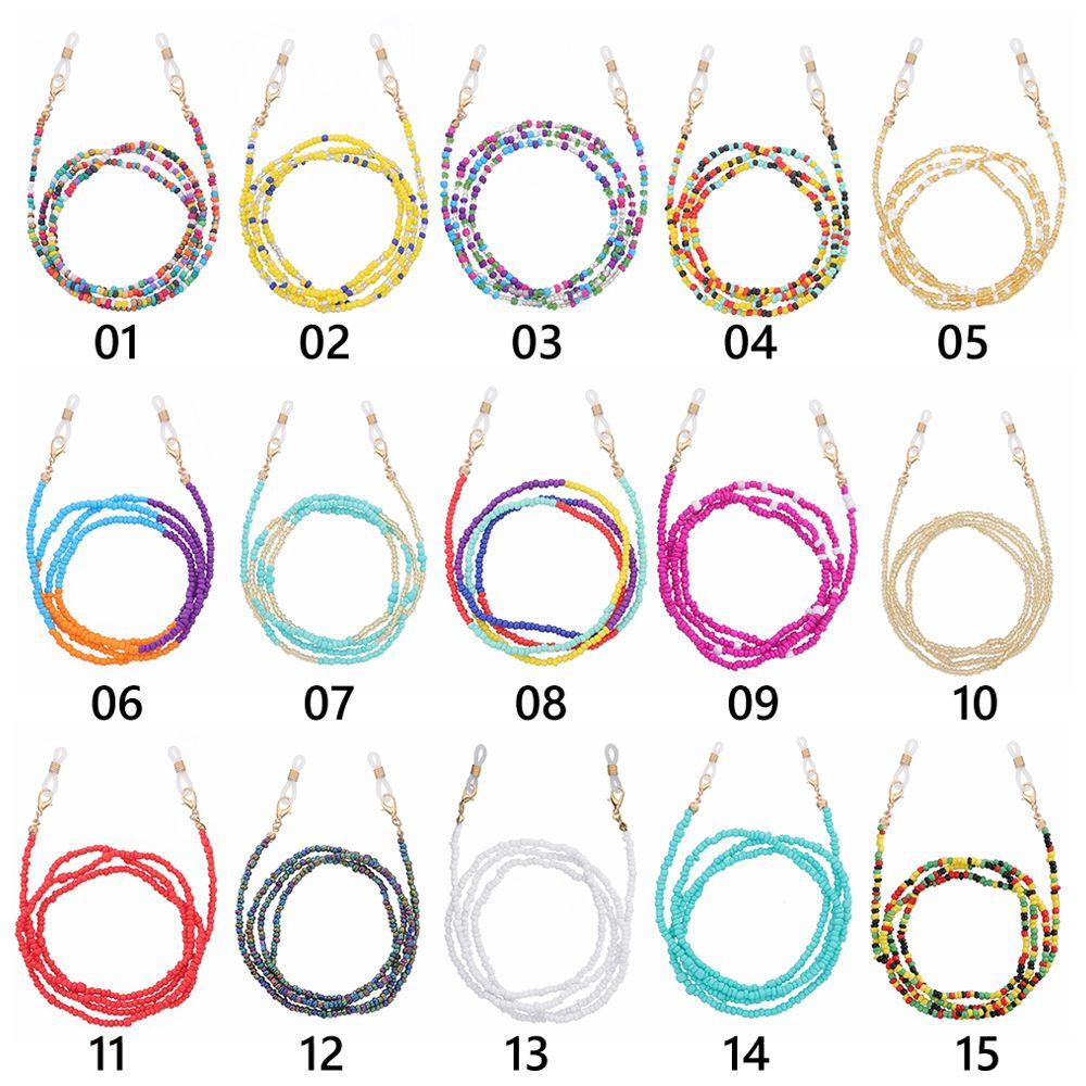 Beads Neck Lanyard for Women Glasses Chains Glasses Holder Strap Mask Chains Beaded Mask Lanyard