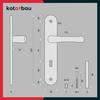 Door handle, long, silver, 72 mm, BROWN KEY
