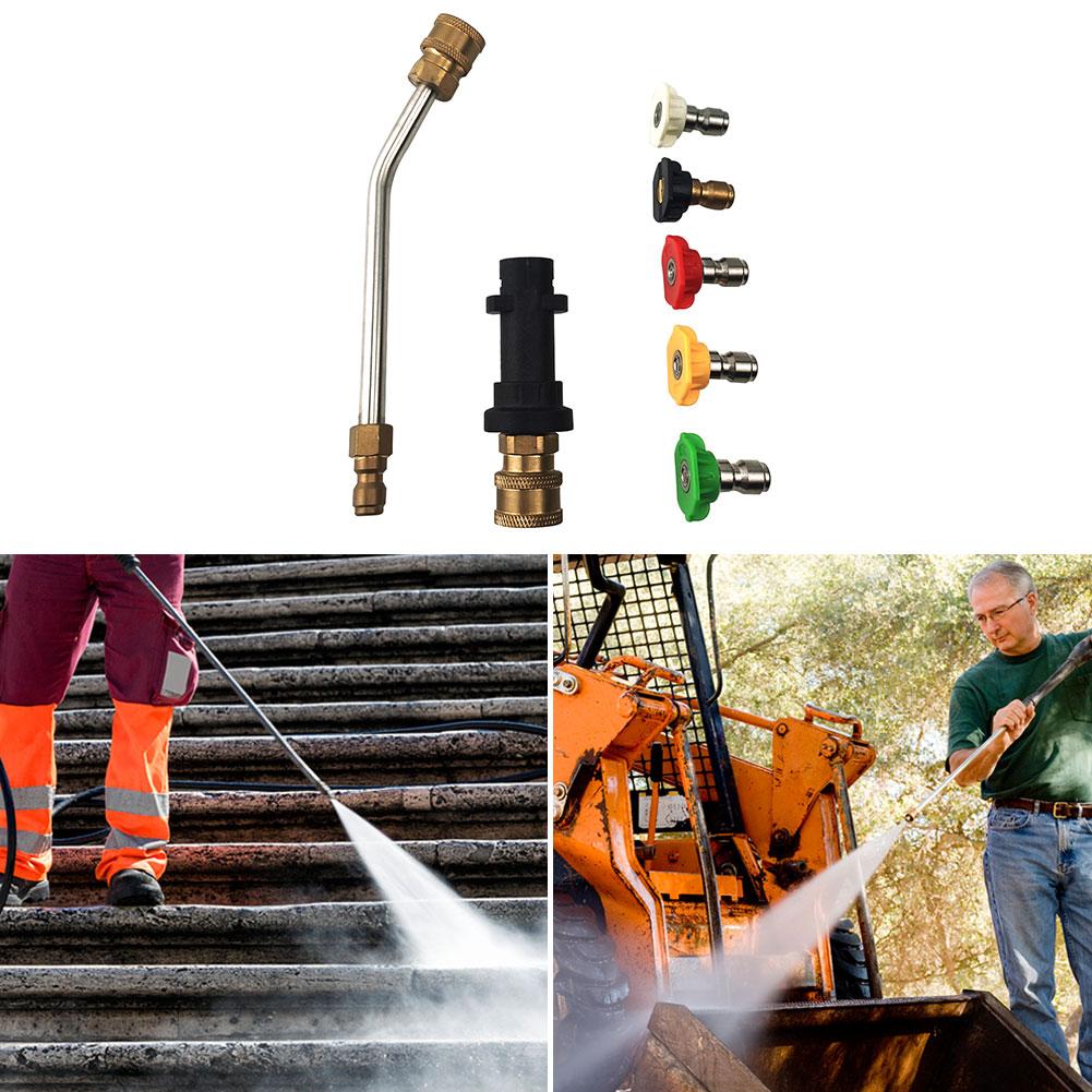 19-дюймовая насадка для мойки высокого давления и 5 быстроразъемных насадокM22 (14мм) - 1/4" QC - удлинитель для пистолета мойки высокого давления для Kranzle