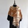 Plaid Scarf Women's Winter Versatile New Imitation Cashmere Shawl Thickened Warm Student Couple Scarf