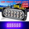 Car LED Flashing 12 Lights 36W Ultra-Thin 12-24V Truck Side Strobe Signal Light