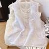 Butterfly Embroidered Vest Women's Summer Temperament Retro Thin Vest Vest Sleeveless Vest Top