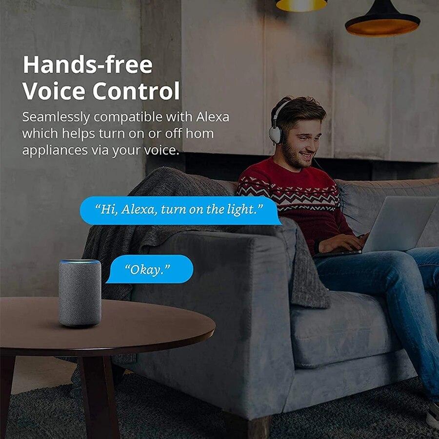 20A Tuya WiFi Mini DIY Smart Switch Module 2-way Control 433MHz Work with Tuya Smart Life App Alexa Google Home Voice Control