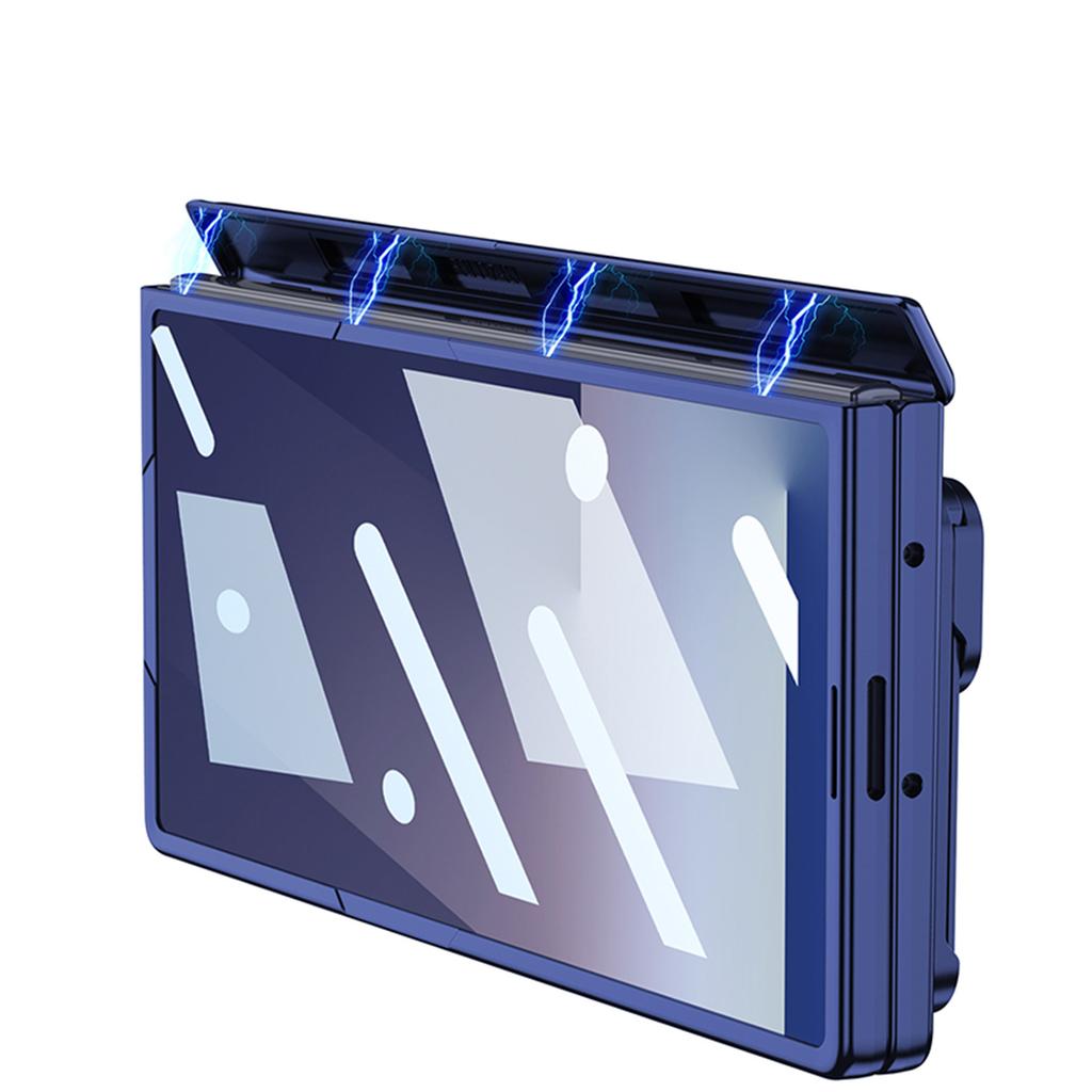 Подходит для чехла для мобильного телефона Samsung ZFold7, складной экран, защитный чехол-пленка, магнитный кронштейн-кольцо для пальца, бриллиант, сдвижное окно, ремешок