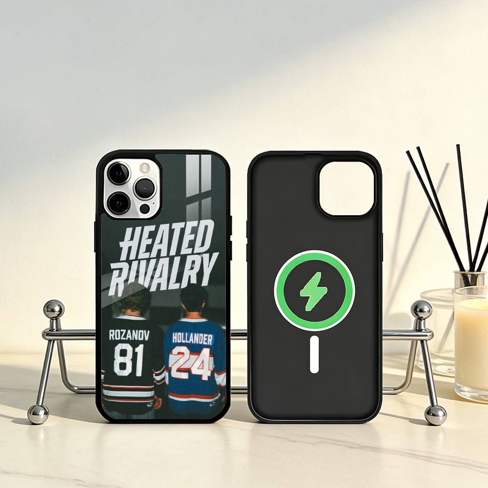 Heated R-Rivalry Ice Hockey Phone Case For iPhone17,16,15,14,13,12,11 Plus,Pro Max Magnetic For Magsafe Wireless Charging