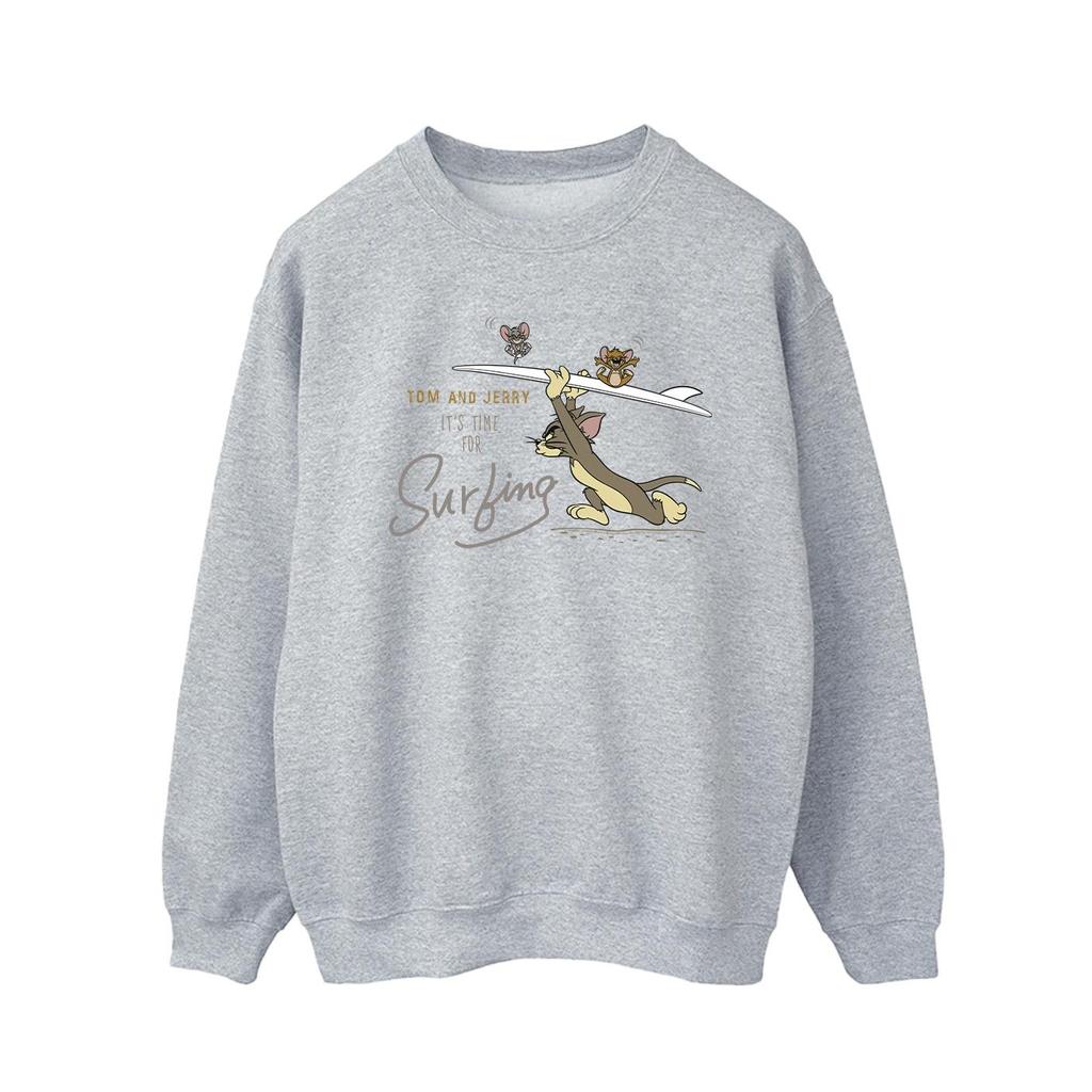 Tom And Jerry Mens It´s Time For Surfing Sweatshirt