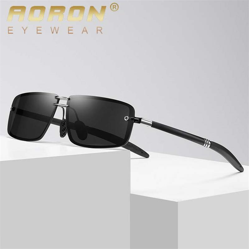 Мужские фотохромные поляризационные солнцезащитные очки классического дизайна с металлической оправой, спортивные очки на открытом воздухе, антибликовые очки UV400, очки ночного видения для вождения