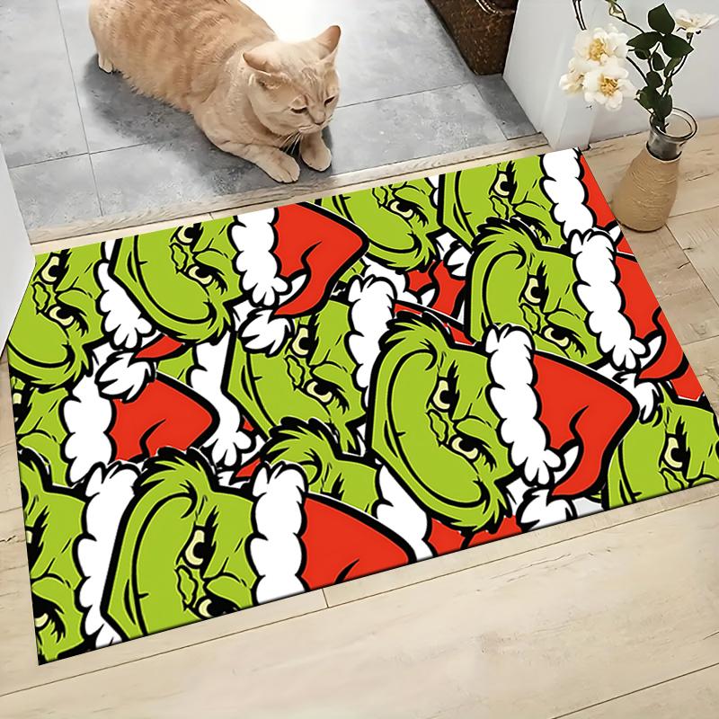 Grinch Christmas Carpet Rug Soft Washable Antislip Home Living Room Sofa Mats Personalized Christmas Rug