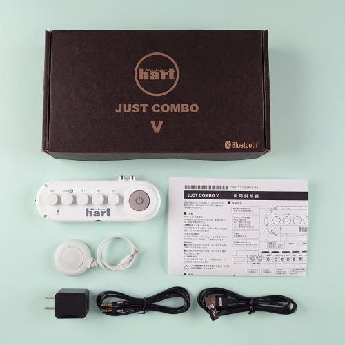 Makerhart Just Combo V 5-Channel Stereo Input/Microphone Input/Bluetooth Input/Output/USB Audio Output/Built-in Microphone/USB Mute/Audio Mixer Interf