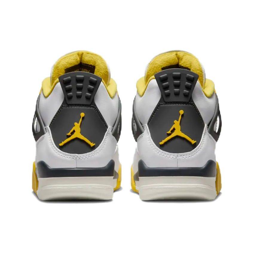 Air Jordan 4 Retro Vivid Sulphur Женские кроссовки Белый кокосово-молочный антрацит AQ9129-101