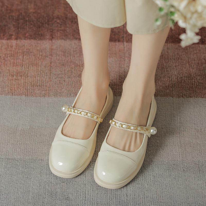 Putongma, новинка весны и лета, маленькие блестящие кожаные туфли Мэри Джейн из лакированной кожи с мягкой подошвой и мягкой подошвой