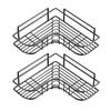 2 шт. угловой органайзер для хранения душевой кабины, нержавеющий, устойчивый к коррозии, нержавеющий, сверление не требуется
