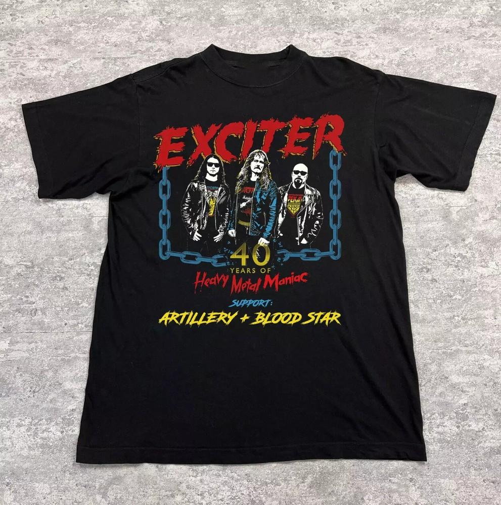 Exciter band 40 Years Of Heavy Metal Maniac T-Shirt All Size S To 5XL MC040 Unisex T-Shirt