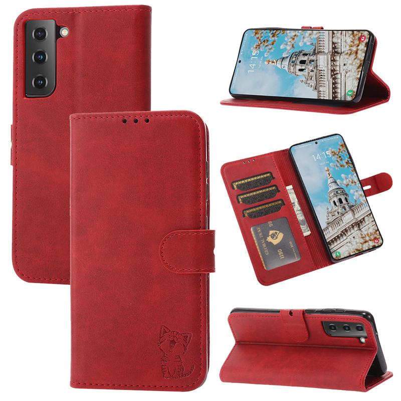 Cat Flip Leather Phone Case for Samsung Galaxy A54 A14 A23 A13 A53 A33 A73 A52 A72 A12 A32 A22 A82 A42 Card Wallet Cover
