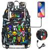 Rhythm Box Printed USB Backpack Teenagers Students Casual Large Capacity Travel Daypack