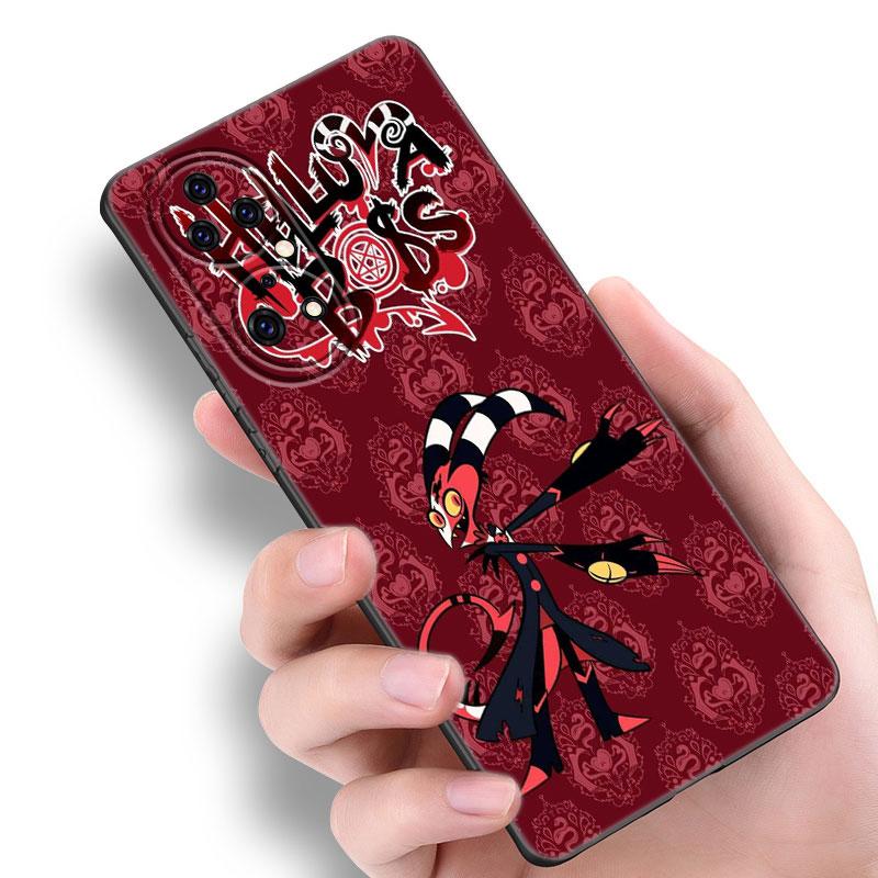 Anime Helluva Boss Black Silicone Phone Case For Huawei P10 P20 P30 P40 Lite P50 P60 Art P50E P Smart Z 2018 2020 2021 Pro 2019