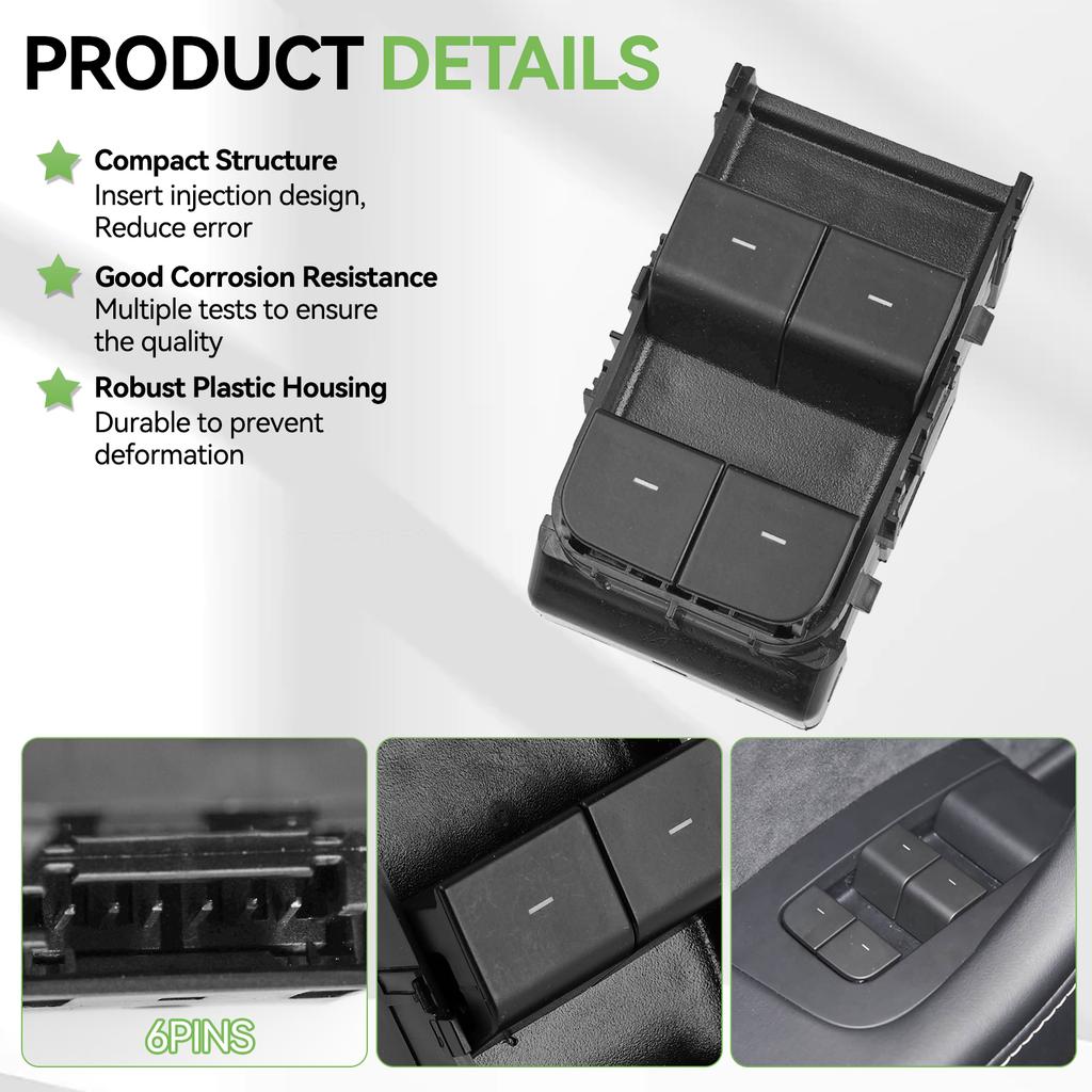 Переключатель стеклоподъемника автомобиля Матовый черный Переключатель подъема во время движения 1081037-02-G 1081037-02-F Для Tesla Для Tesla Model 3 Y 2020-2024