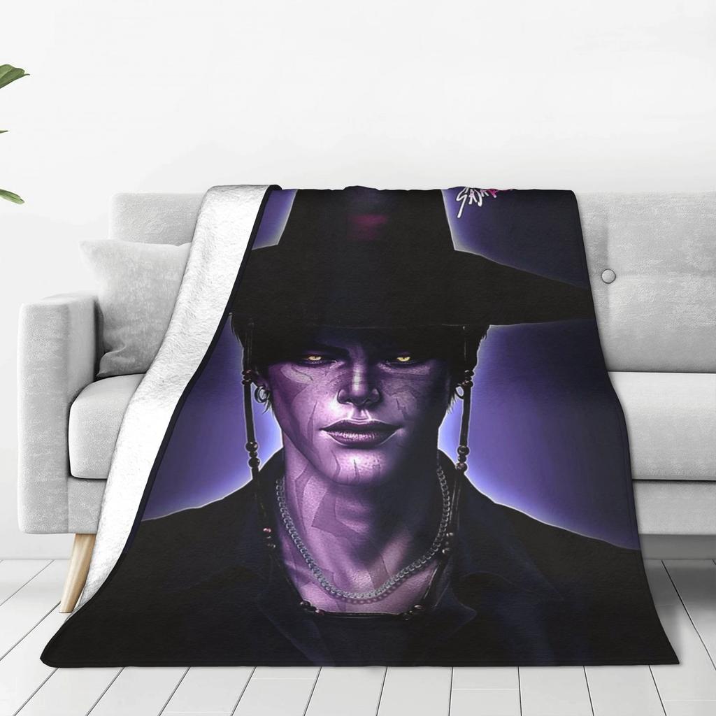 Super Warm BlanketBoy Girl Airplane Travel Saja Boys K Pop Demon Hunters Throw Blanket Flannel Bedspread For Novelty Bed Cover