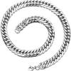 2024 Titanium Steel Cuban Chain Necklace: Double Buckle, Double Weave