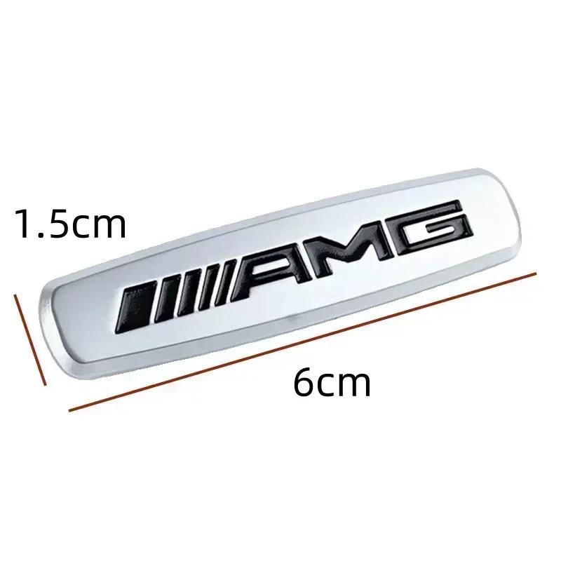 For AMG Mercedes Benz Car Seat Emblem Backrest Headrest Clips Console Decoration Badge Interior Decoration Sticker Accessories BK1